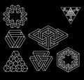 Impossible geometry symbols vector set.