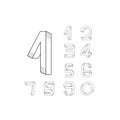 Impossible numerals Royalty Free Stock Photo