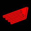 Impossible optical illusion shapes. Modern logo. Optical art objects. Impossible figures. Line art. Unreal geometric object.