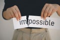 Impossible or Possible , Self development concept