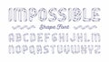 Impossible shape font Royalty Free Stock Photo