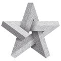 Impossible star with Black Dots. Impossible star on white background. Unreal geometrical symbol for Your Business project. Vector