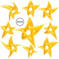 Impossible star 3D set. For Your project. Icon or logo Royalty Free Stock Photo