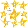 Impossible star 3D set. For Your project. Icon or logo