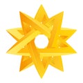 Impossible star 3D for Your project. Icon or logo.