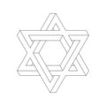 Impossible star of David. Royalty Free Stock Photo