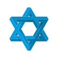 Impossible star of David Royalty Free Stock Photo