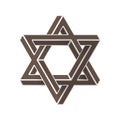 Impossible star of David Royalty Free Stock Photo