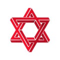 Impossible star of David Royalty Free Stock Photo
