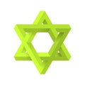 Impossible star of David. Vector Illustrstion Royalty Free Stock Photo