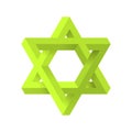 Impossible star of David. Vector Illustrstion