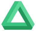 Impossible triangle logo. Minimal geometric loop figure Royalty Free Stock Photo
