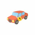 Impounded car icon, cartoon style Royalty Free Stock Photo