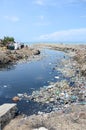 Impoverished commune in Haiti, one of the biggest slums is really polluted and contaminated with Royalty Free Stock Photo