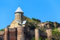 Impregnable ancient fortress Narikala and church of St. Nicholas in Tbilisi, Georgia