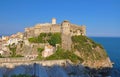 Impregnable castle of Gaeta in the rays of the setting sun