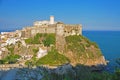 Impregnable castle of Gaeta in the rays of the setting sun