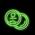 impregnation shoe care neon glow icon illustration