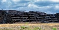 Impregnation timbers with creosote for wood preservation. Royalty Free Stock Photo