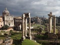Impresive view of the Romans Forum Royalty Free Stock Photo