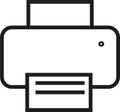 Printer vector icon isolated eps10 Royalty Free Stock Photo