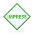 Impress modern abstract green diamond button