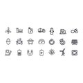 Eco friendly related thin line icon set in minimal style Royalty Free Stock Photo