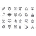 Simple Set of Data Security Related Vector Line Icons Royalty Free Stock Photo