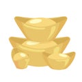 Group of chinese gold ingots sycees yuanbao for lunar new year