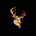 Colorful Polygon Deer Logo