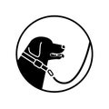 keep your dog on leash sign icon