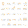 Set of transportation icons, suitable for a wide range of digital creative projects