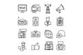 Icons set of News, Simple Outline Pictogram Pack Royalty Free Stock Photo