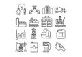 Icons set of oil industry, Simple Outline Pictogram Pack.