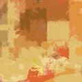 Modern Abstract Vector Illustration from Digital Painting with Squares Orange Colors Royalty Free Stock Photo