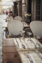 Impression of the narrow streets in the old center of Cannes in