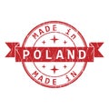 An impression of a seal with the inscription MADE in POLAND