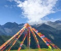 Impressionism Photography Vista of Prayer Flags in Tibet China Asia