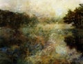 Impressionist Style Landscape Royalty Free Stock Photo
