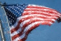 Impressionistic Style Artwork of an American Flag Flying High, Proud and Free Royalty Free Stock Photo