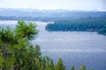 Impressionistic Style Artwork of a Mountain Lake Hidden Deep in the Pine Forest