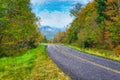 Impressionistic Style Artwork of Roadway Meandering Through the Autumn Appalachian Mountains Along the Blue Ridge Parkway