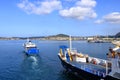 Impressions of the Baia Pozzuoli from the boat, Naples Italy