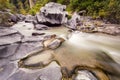 Course of the Alcantara River in the Gole dell Alcantara in Sicily