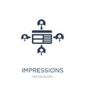 Impressions icon. Trendy flat vector Impressions icon on white b