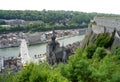 Impressive aerial view of Dinant as seen from the Citadel of Dinant, Belgium Royalty Free Stock Photo