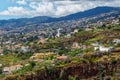 An impressive aerial view of Funchal, Madeira Portugal Royalty Free Stock Photo