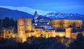 The Impressive Al Hambra in Granada, Spain, lit at night