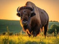 Impressive American Bison On The Plains