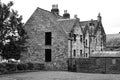 Impressive Ancient Glasgow architecture looking onto rear of properties in castle Street `Provand`s Lordship` opposite the Royalty Free Stock Photo